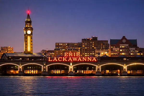 Hoboken Terminal historic clock tower - Newark Airport transfers from Hoboken NJ