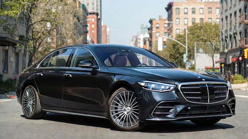 Mercedes S-Class luxury sedan for executive Newark Airport transfers