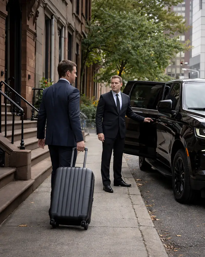 Brooklyn Bridge with professional black car service to Newark Airport