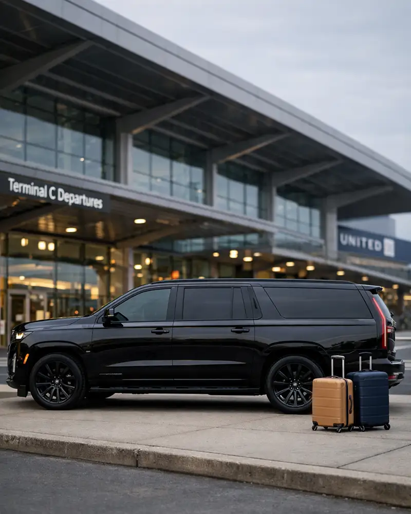 Newark Airport Terminal C serving Manhattan business travelers