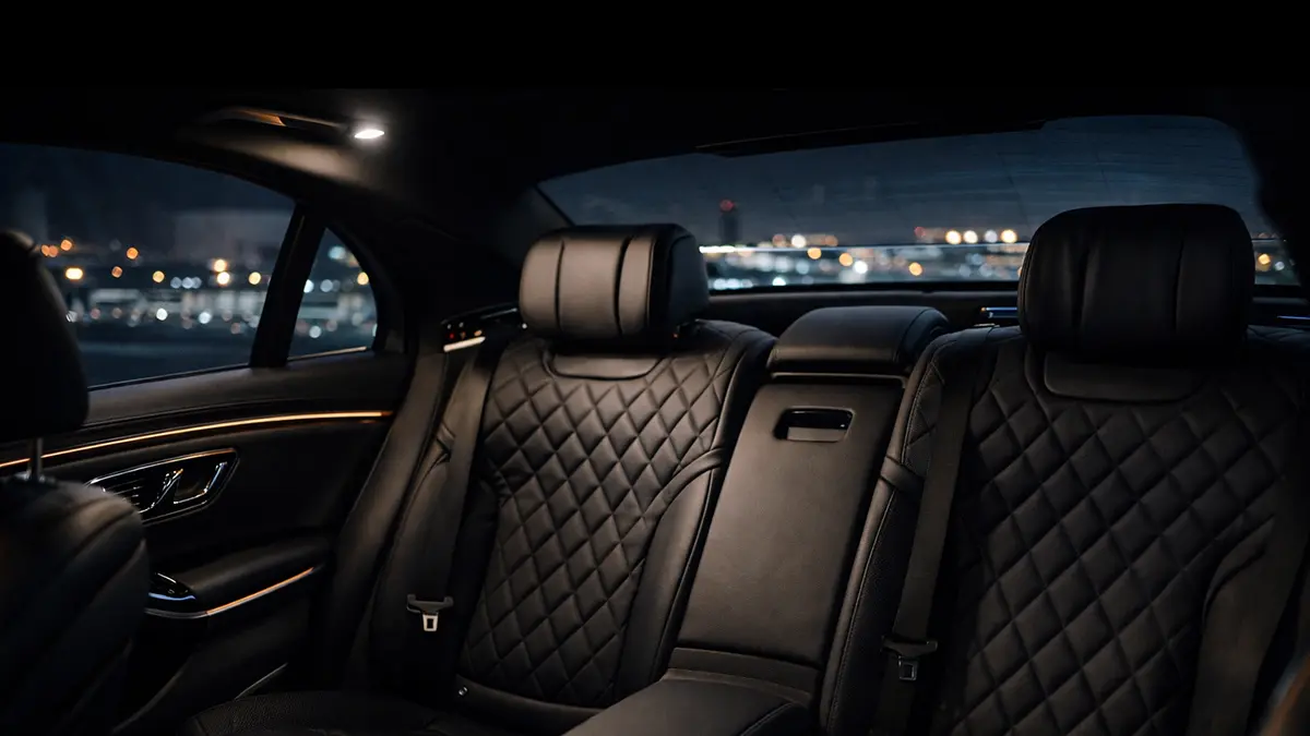 Newark Airport black car service professional sedan interior