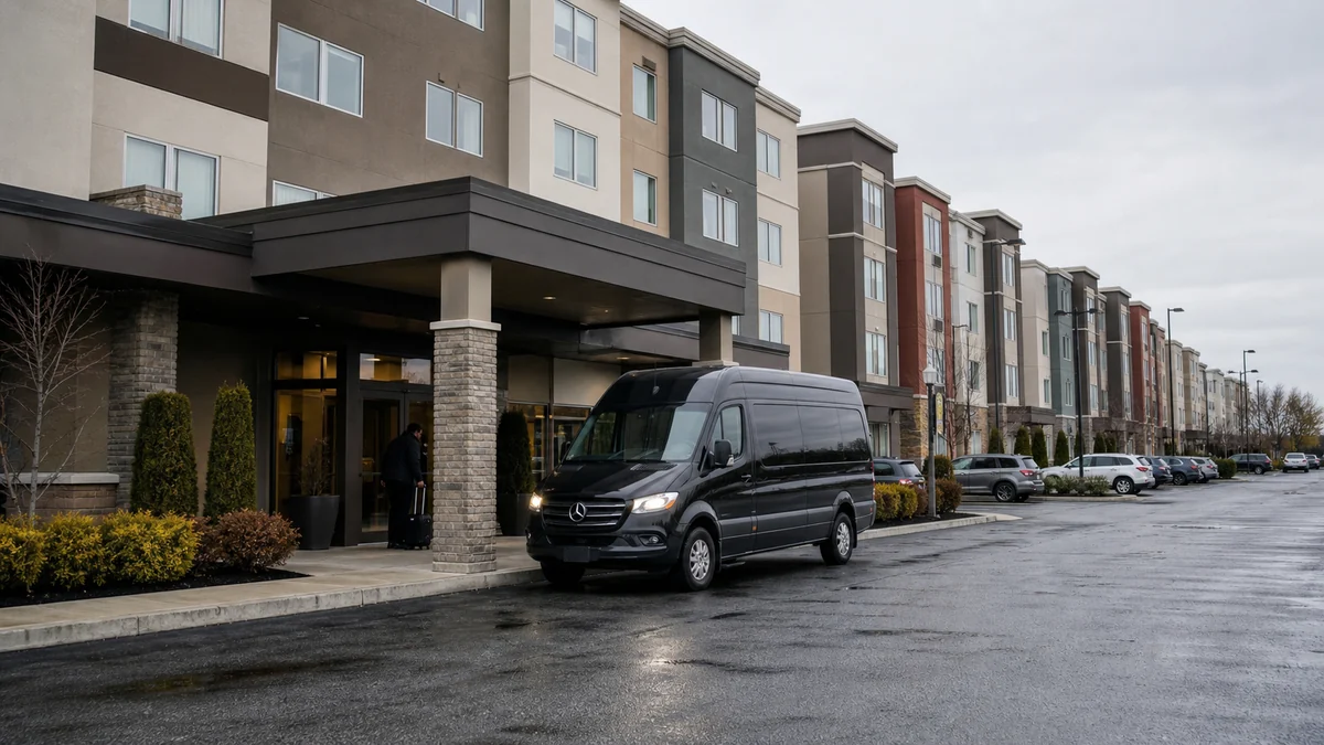 Elizabeth NJ hotel cluster on Spring Street, a common stay for airline crews near Newark