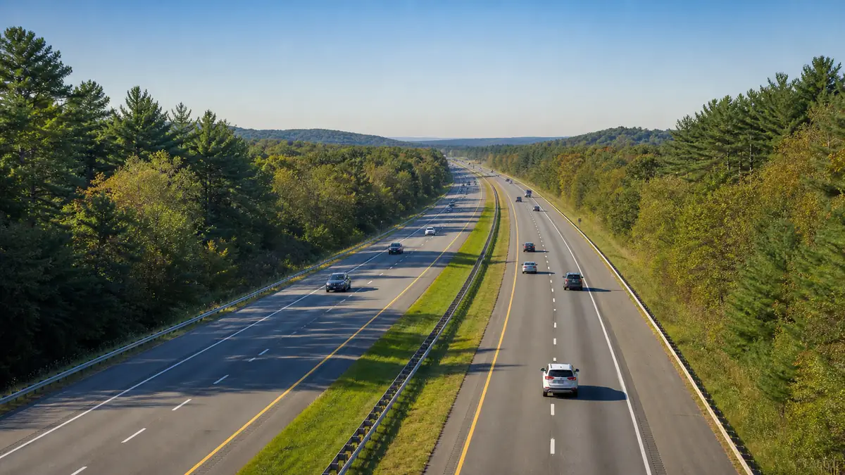 Garden State Parkway southbound: the driving route from the Newark airport down to Asbury Park for Sea.Hear.Now