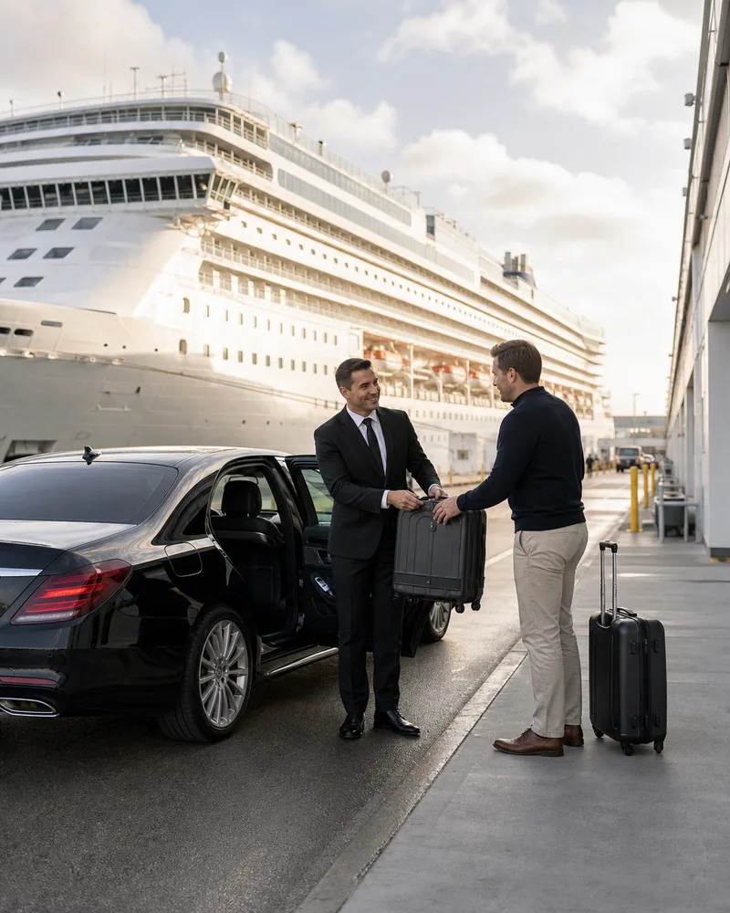 Cruise port transportation NYC drop-off at Manhattan Cruise Terminal Pier 88
