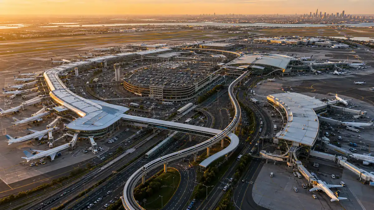 Newark airport terminal guide overview map showing Terminals A, B, and C at EWR