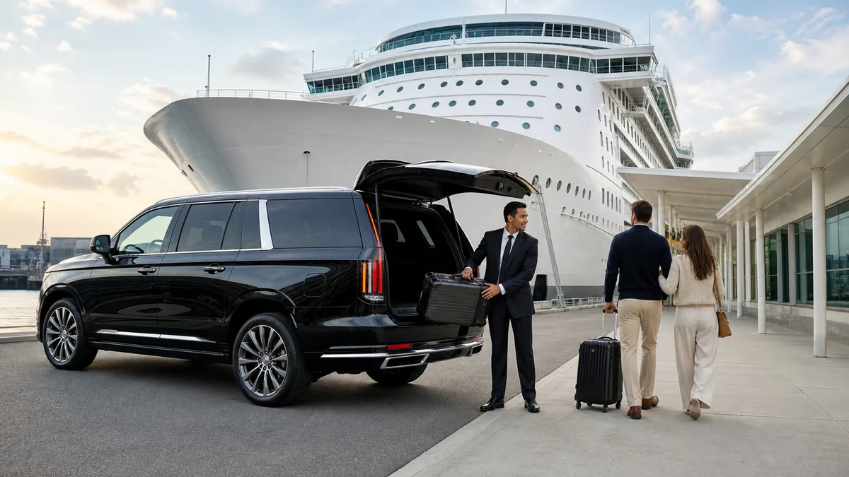 Newark Airport to Cape Liberty cruise terminal car service with car seats