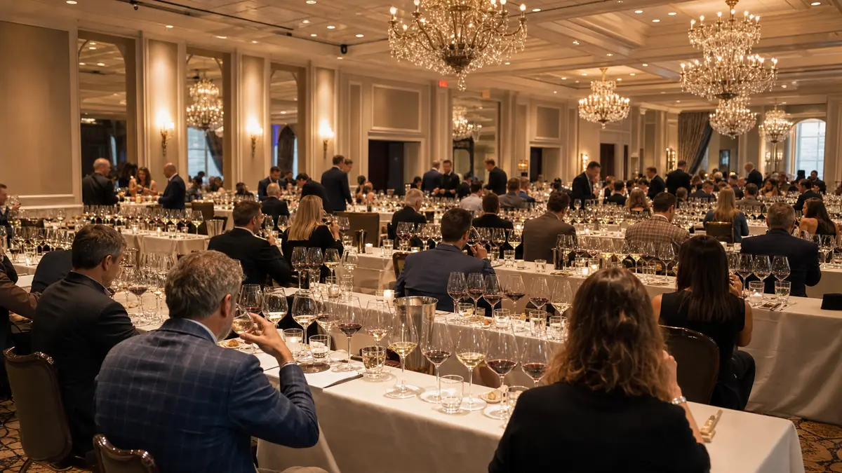 NJ Wine & Food Festival Grand Tasting at Crystal Springs: an elegant grand wine tasting event in a resort ballroom