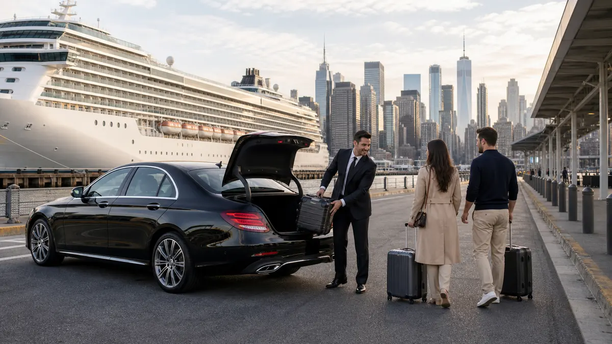 Pier 88 transportation from airport drop-off at the Manhattan Cruise Terminal on Twelfth Avenue