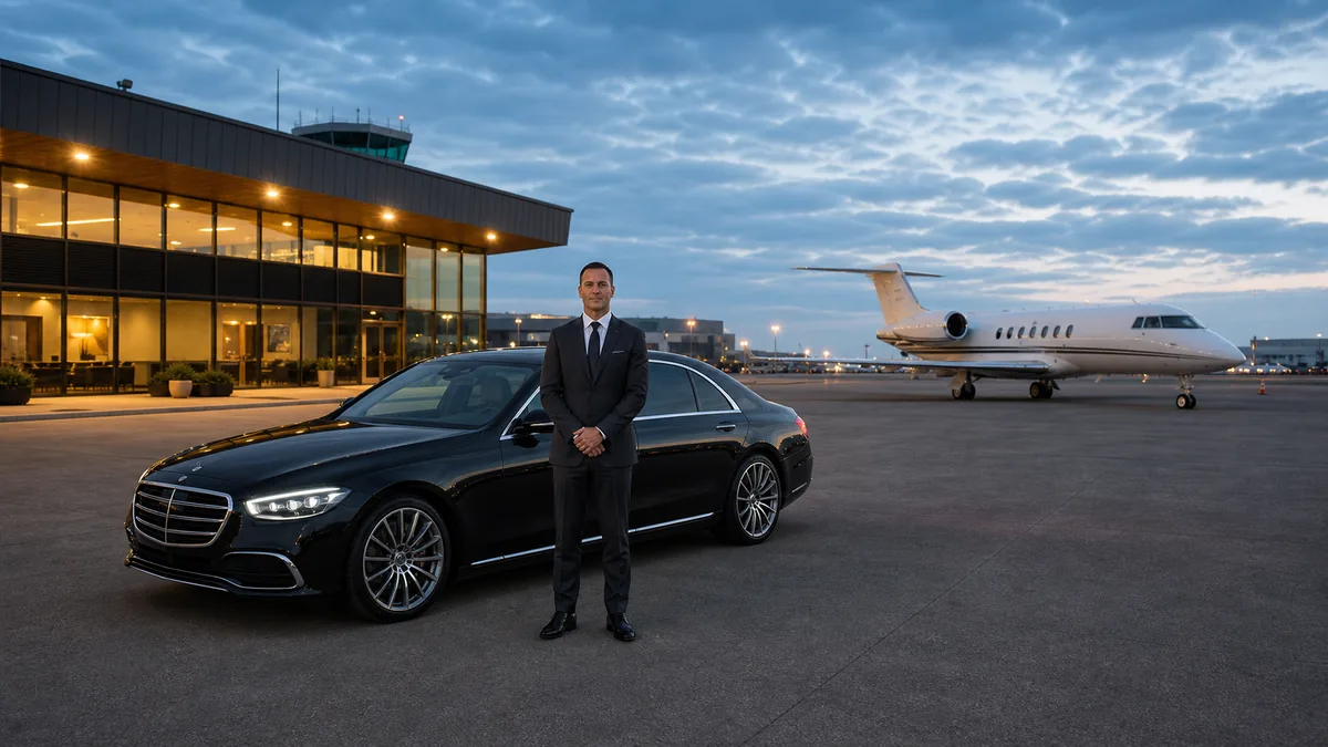 Teterboro Airport private aviation car service with car seats