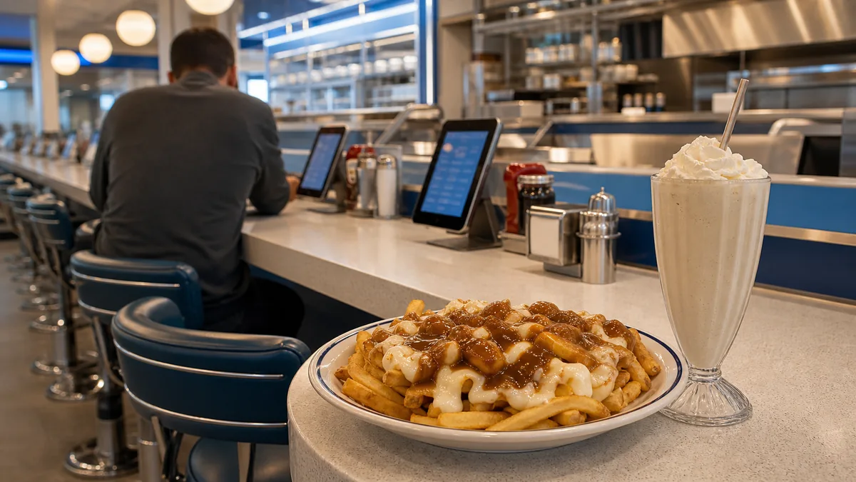 EWR Terminal C Garden State Diner with OTG iPad ordering tablets at Newark airport
